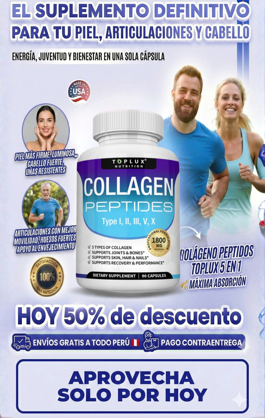 🌿 Collagen Peptides: Nutrición pura para piel, cabello y articulaciones